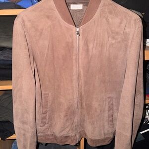 Archive Brunello Cucinelli Brown Suede Bomber Jacket Mens MD Italy Grail